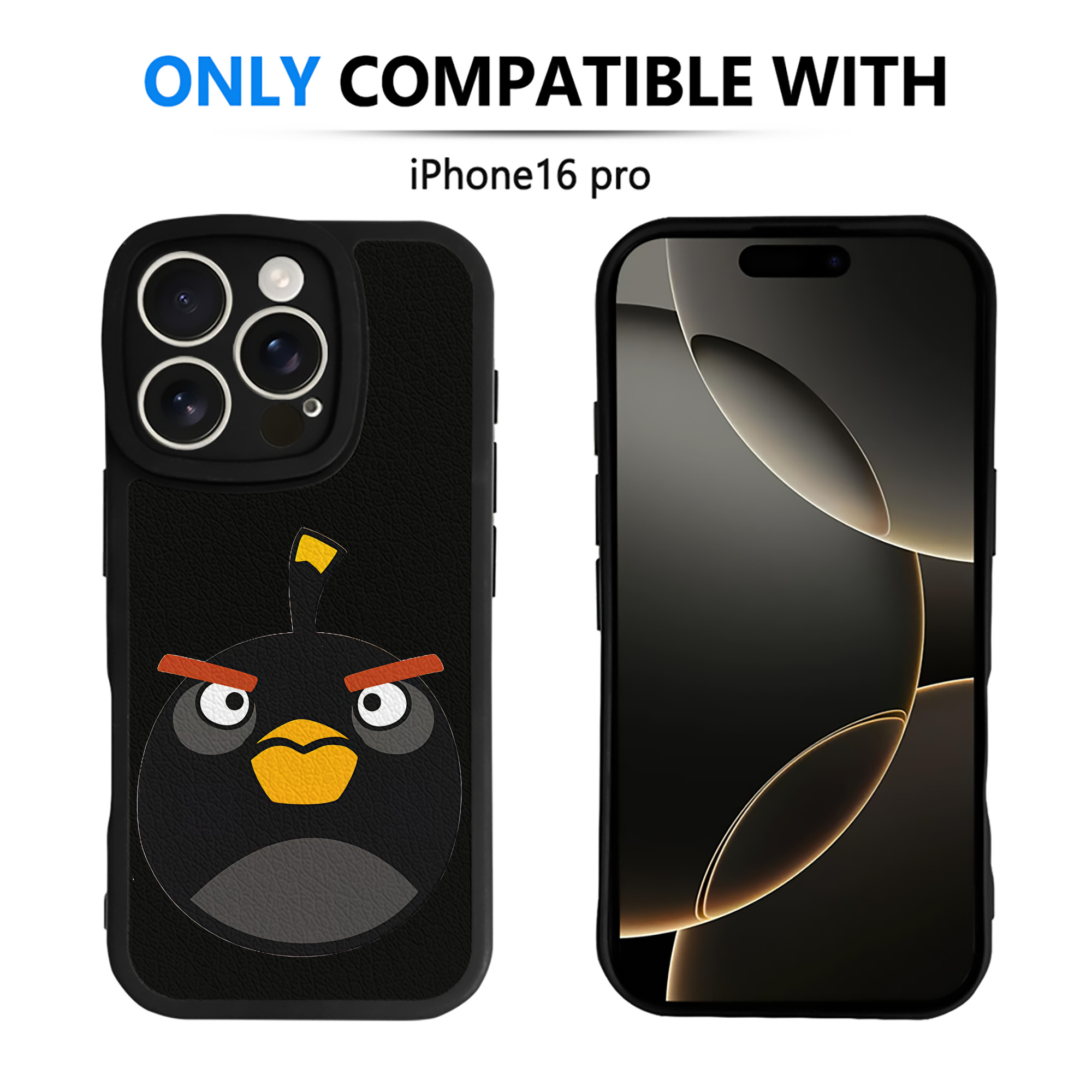（画像用） Angry Birds アングリーバード 【iPhone 16シリーズ対応】シリコンスマホケース（レザー調） 材質：シリコン